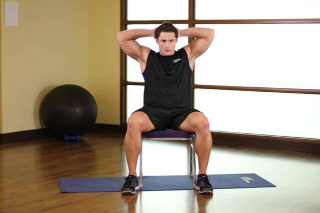 Seated Chair Twist, start position