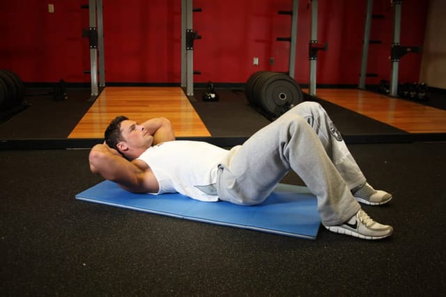 Cross-Body Crunch, start position