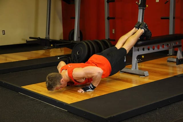 Feet-Elevated Push-Up, finish position