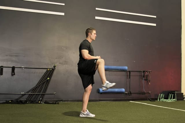 Standing Hip Circles, finish position