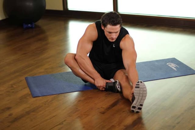 Seated Hamstring Stretch, start position